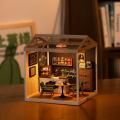 Robotime Rolife Super Creator Plastic Whole Set 1:24 Mini House 6 in 1 Six Grid DIY Miniature LED House Kit Roof and Dust Cover Accessories Decorative Toy -DW001B~006. 