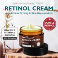 VIBRANT GLAMOUR Retinol Face Cream Face Serum 2 PCS/Set Firming Lifting Anti-Aging Reduce Wrinkle Fine Lines Facial Skin Care. 