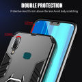 For Vivo Y11 Back Cover Shockproof Hybrid Armor Stand Holder Design Hard Plastic Soft TPU Silicone Bumper Protective Phone Case. 