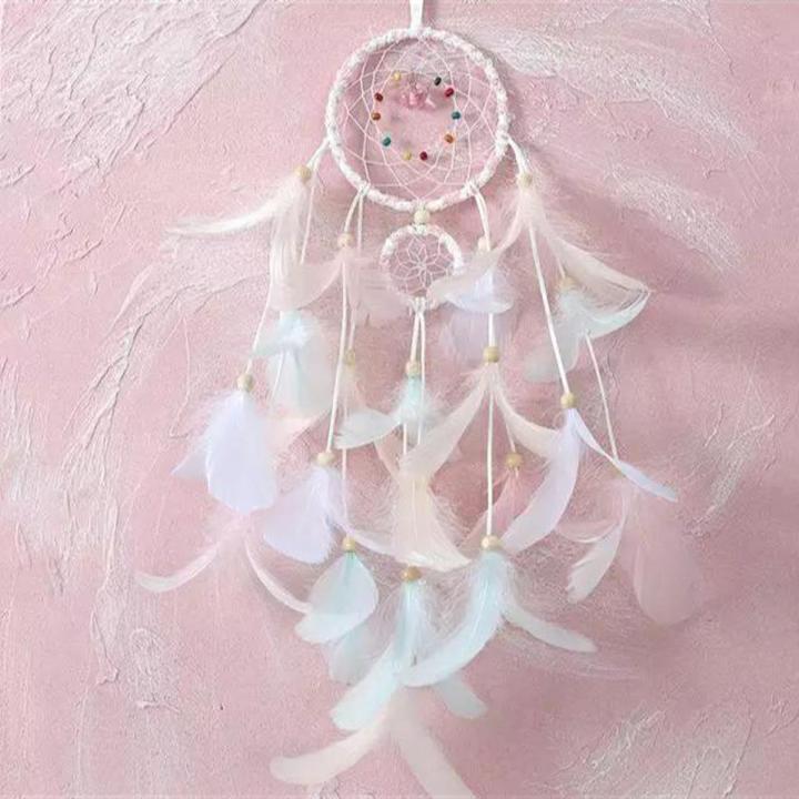 Dream Catcher  Handmade Dreamcatcher Feathers Night  Dream Catchers Wall Hanging Home Room Decoration Baby Wall Decor