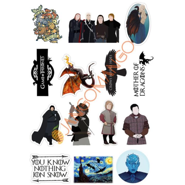 10 Pcs Game of Thrones Stickers Pack Pack For Laptop, Desk , Notebooks Mobile Covers DIY Stickers - JangoMango Store