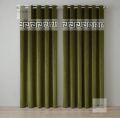 Laser Cut Velvet Curtains For Living Room and Bed Room Customize able Size Greek Top Border Velvet Curtains - INTERIORFITS. 