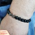 Carat Hand Chain Dumbbell Decor Men Simple Fashion Bead Bracelet. 