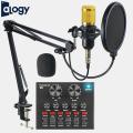 ALOGY BM800 Condenser Microphone Kit With V8 / V8S USB Sound Card, Pop Filter & Arm Scissor Stand. 