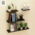 Set of 4 Flat Delightful Wall Mounted Book Shelf, wooden shelves, Storage Shelves. 
