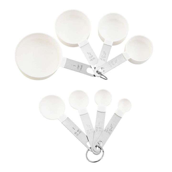 8 Pcs Stainless Steel Measuring Cup And Spoon Great Kitchen Tools ...