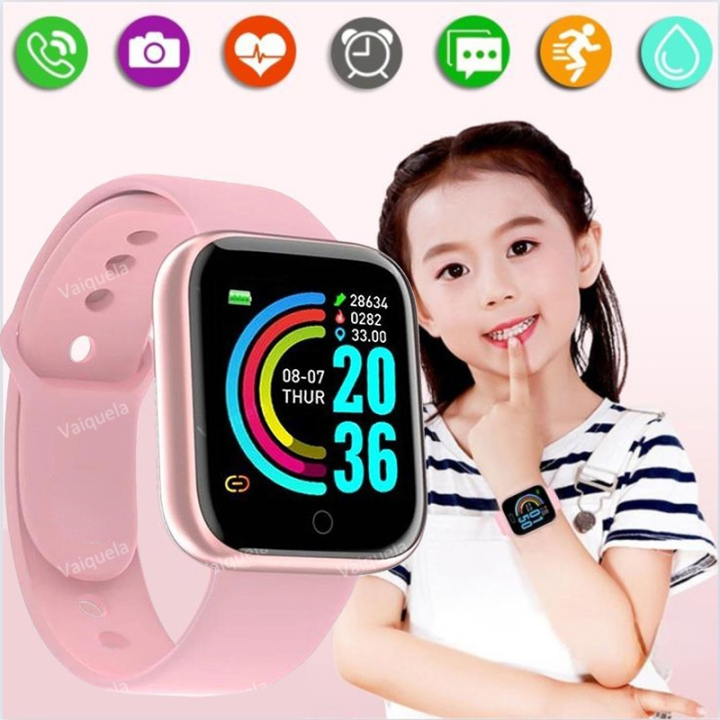 eWatch Men's and Women's Digital Watch Bluetooth Smart Connected Children's Fitness Tracking Y68 Smart Children's Waterproof Watch Montr