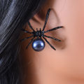 Dark Stud Earrings Trendy Black Spider Earrings Vintage Studs Punk Earrings for Halloween Women Party Costume Holiday. 