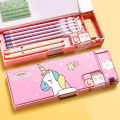 Cartoon Pencil Case Multifunctional Magnetic Sleeve Plastic Double-sided Stationery Case Children's and Student Pencil Case. 