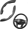 Universal Carbon Fiber Anti Slip Steering Wheel Easy Grips Trims New Style. 