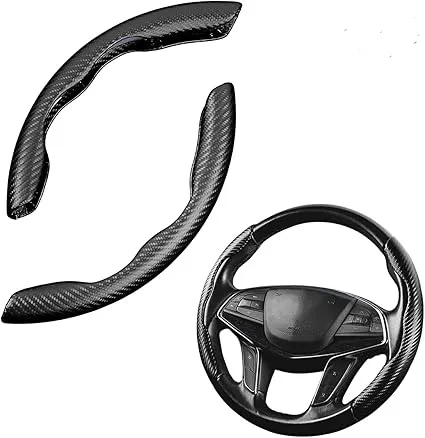 Universal Carbon Fiber Anti Slip Steering Wheel Easy Grips Trims New Style