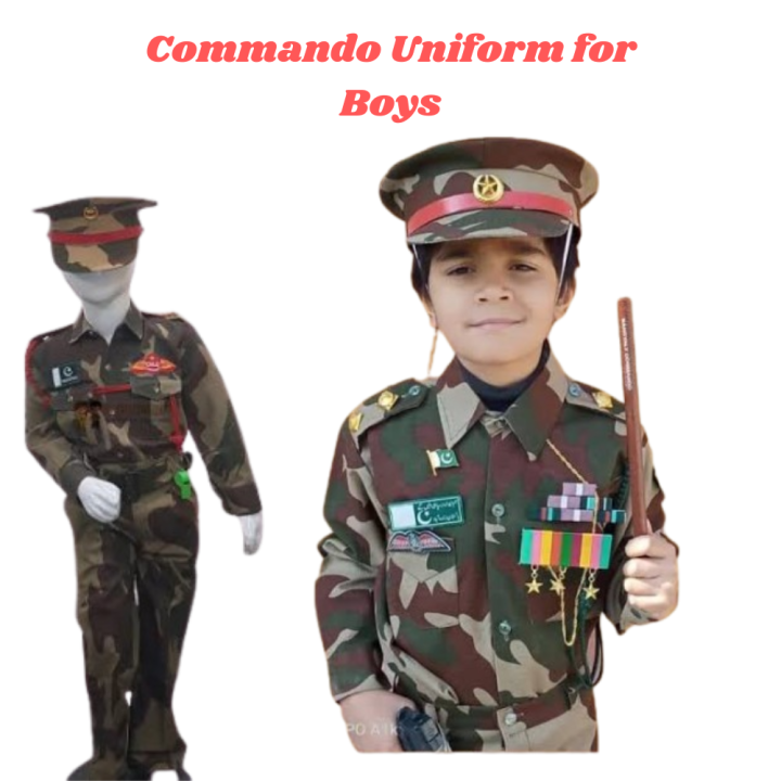Army Commando Uniform Dress Costume for Kids