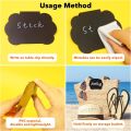 Pack of 06 Clip Sticker with 2 Chalks Label Holders for Pantry, PVC Basket Labels Clip, Removable Clips Labels, Shelf Label Holder, Label Holder for Storage Baskets (Black). 