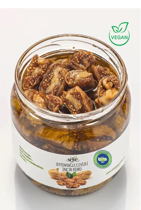 SF Traders Organic Certified Dried Fig Cure with Walnuts and Olive Oil Net 450 gr