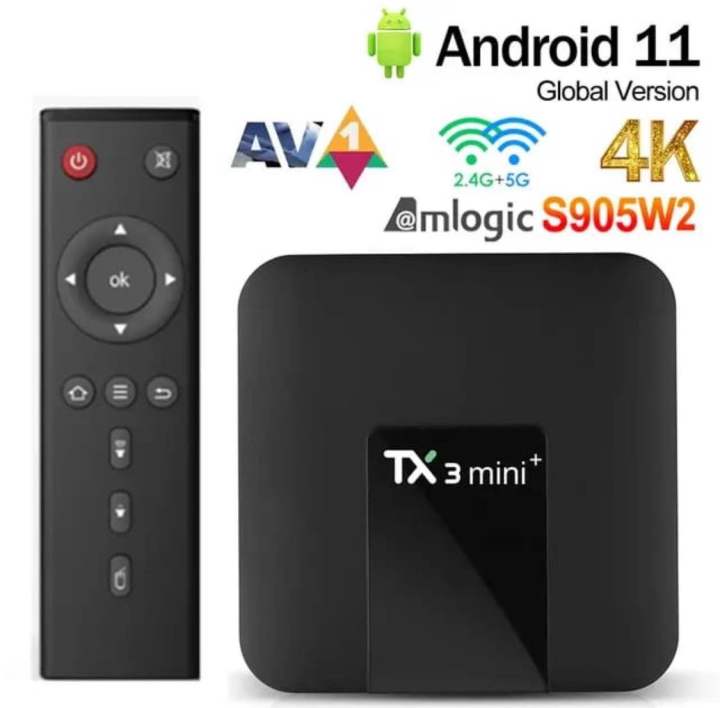 TX3 Mini Smart TV Box – Android 11.0, UHD HDR10 4K, Amlogic S905, WiFi IPTV Set-Top Box with 2GB RAM & 16GB Storage