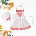 Newborn Baby Chef Costume Apron Chef Hat Baby Chef Outfit for Photography Girl L. 