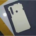 SAMSUNG A9 2019 Carbon Fiber Back Anti Fingerprint Sheet Skin Wrap Transparent. 