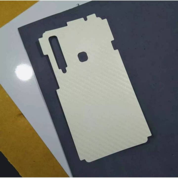 SAMSUNG A9 2019 Carbon Fiber Back Anti Fingerprint Sheet Skin Wrap Transparent