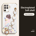 Love Bracelet case for OPPO F19 Pro Back Cover Back Shadow Girl Flower Case OPPO A94 4G Reno 5F. 