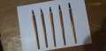 Arabic Urdu Calligraphy Pen Qalam Kalam Bamboo Jawi Jawa with Malaysian handle light color (5 pcs set) 1mm to 5mm. 