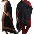 Shawls For Men & Women Couples Shawl Pack 2 Dhussa & Kashmiri Black. 