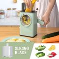 Techmanistan 3-in-1 Rotating Vegetables Cutter Chopper, Manual Vegetable Chopper, Vegetable Slicer with 6 Stainless Steel Blades, Grater Onion Dicer Spiralizer Vegetables Chopper Grater, Mandoline Vegetable Slicer Grater. 