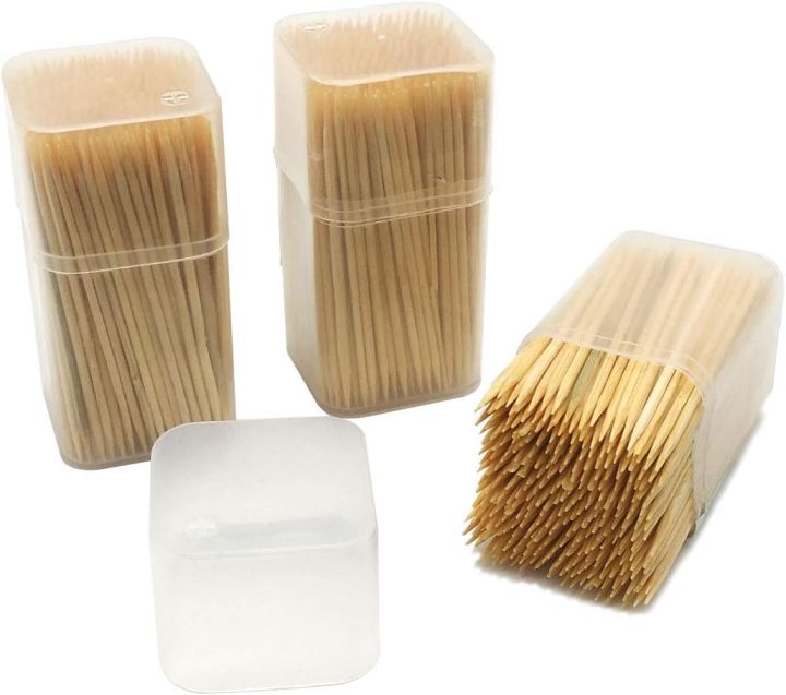 120 Pieces Premium Bamboo Wooden Toothpicks Pack Of 1- For Personal Hygiene, Disposable Appetizer Skewers, Cocktail Sticks or Arts & Crafts