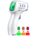 Non-Contact Digital Infrared Thermometer Gun - Instant Forehead Temperature Reader with 3-Color Fever Alarm & LCD Display. 