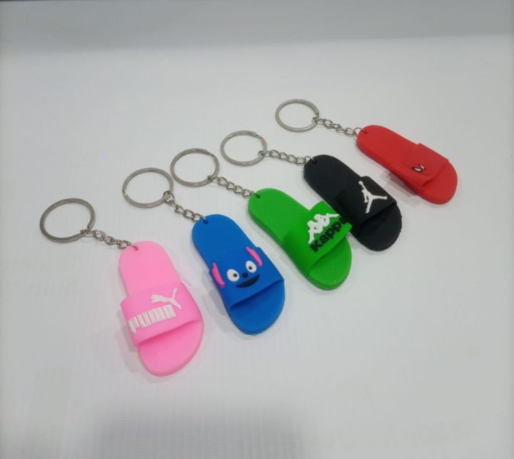 Fashion Keychain Mini Smile Slipper Car Key Rings Accessories For