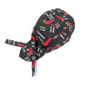 Professional Chef Hat Cooking Head Wrap Kitchen Catering Skull Cap Ribbon Turban. 