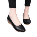 【ETOP】New arrivals korean fashion boots for women Women's Wedge Casual Round Head Pumps Wild Professional Work Shoes. 
