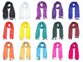 Ladies Staller check design scarves for girls, Hijab staller for women - Black. 