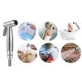 Stainless Steel Handheld Bidet Sprayer With Hose and Bracket, Stainless Steel Muslim Shower. 