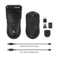 Bloody R72 Pro Duo Dual Mode Wireless Gaming Mouse - 2.4GHz / USB Connection - PAW3395 PRO Sensor - 26000 CPI Resolution - 1000Hz Full Speed - Black. 