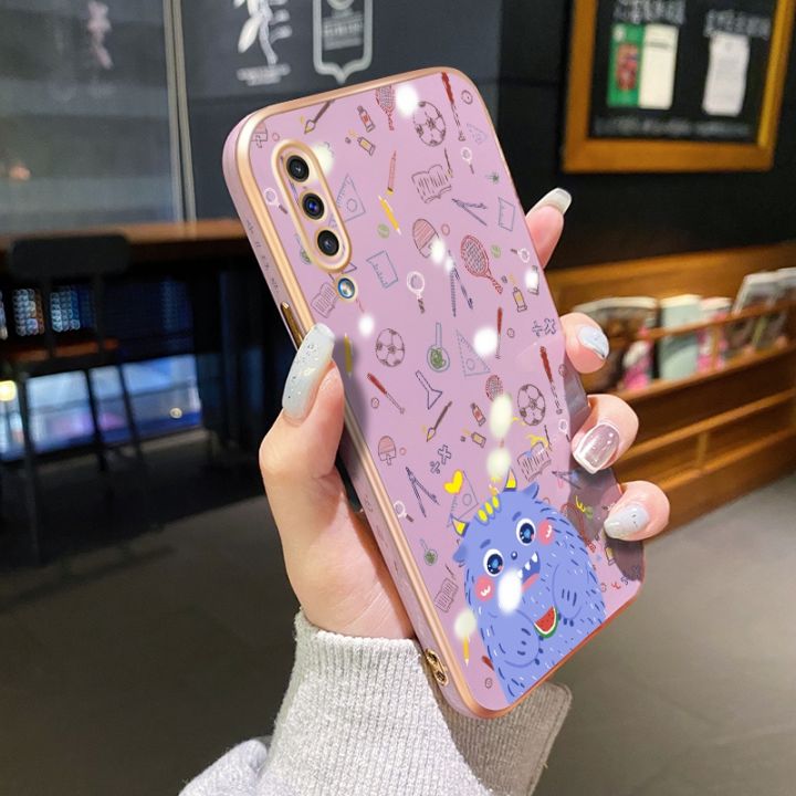 chenyyka%20For%20Samsung%20A30s%20Case%20Plating%20Side%20Edge%20Square%20New%20Design%20Cartoon%20Monster%20Phone%20Cases%20Pattern%20Silicone%20Casing%20Full%20Back%20Cover%20Camera%20Protect%20Shockproof%20Softcase%20-%20Image%202