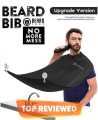 Beard Catcher Waterproof Shaving Apron for beard Trimmer - Beard Trimming Bib for Men Shaving & Hair Catcher, Non-Stick Hair Catcher Grooming Cloth with free 2 Suction Cups for Mirror. 