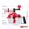 Original Quick Hand Food Chopper with Sharp Stainless-Steel Blades for Vegetables, Salad, Fruits, Meats. 