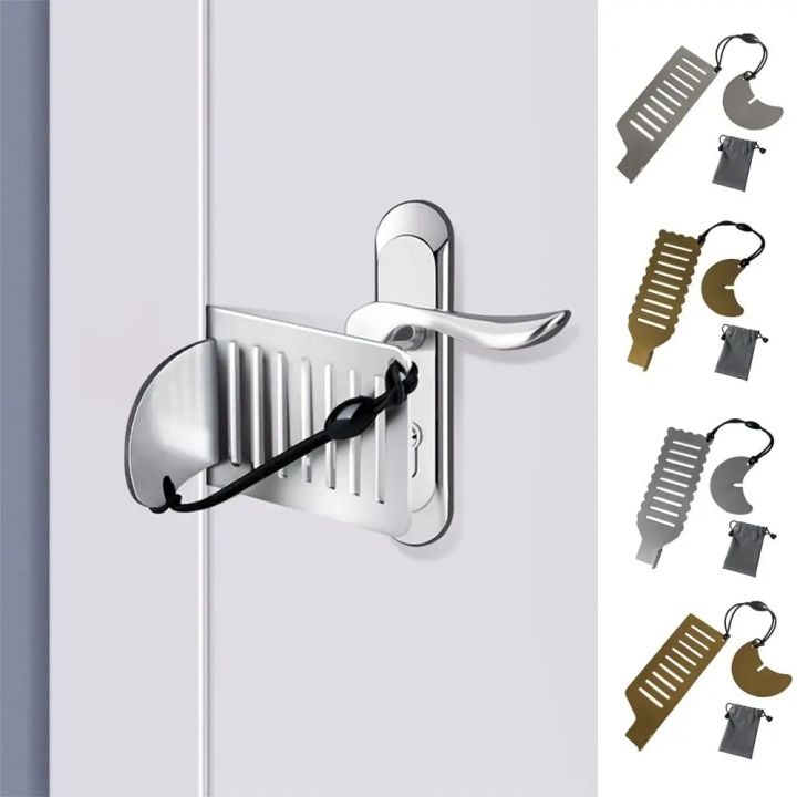 Trustella Heavy-Duty Portable Door Lock – Stainless Steel Security Tool For Travel, Hotels, Apartments & Home (TSA-Friendly, Tool-Free Setup)