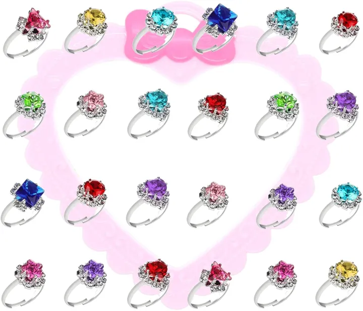36%20PCS/set%20Adjustable%20Kids%20Rings%20Jewelry%20Heart%20Crystal%20Open%20Finger%20Ring%20For%20Children%20Girls%20Birthday%20Party%20Gift%20Without%20Box%20-%20Image%206