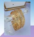 Golden Alloy 6 Piece Bangles For Women. 