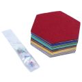 Hexagon Pad Cork Board/Pin Board, 9-Pack Colorful Wall Memo Board. 