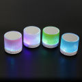 Colourful LED Mini Wireless Bluetooth Speaker TF Card USB FM Portable Music speakers Hand-free call AUX with Mic For Phone PC. 