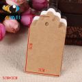 100Pcs 3X5Cm Wave Head Blank Kraft Paper Hang Tags For Bake Blank Wishes Cards For Handmade Paper Swing Labels Gift Price Listst. 