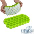 Silicone Ice Cube Trays Mold Mould 37 Grids Honeycomb Hexagonal Cube with Lid. 