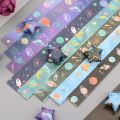 Sunfloweio 130pcs Hardcover star art star strip Korean style figure each set of star origami folding star paper lucky star paper craft. 