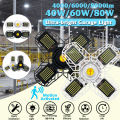 Favorite 40/60/80W Radar Sensor LED Garage Light Bulb Deformable Motion Activated Lamp. 