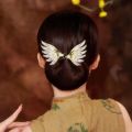 Shiny Rhinestone Wings Updo Scrunchies - Curler Hair Tools - Hair Accessories - Ponytail High Headwear - Elegant - Chinese Style - Twister Crystal Wings Ropes Bands. 