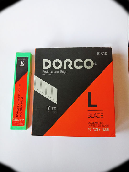 Dorco%20Knife%20Cutter%20Blades%20Pack%20of%2010%20pieces%20Original%20Vietnam%20DIY%20Tools%20Crafting%20Paper%20Cutting%20-%20Image%204