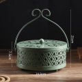 9URT Wholesale Retro Mosquito Coil, Tray Mosquito Coil, Mosquito Coil, Mosquito Coil, Wrought Iron with Lid, Indoor Fireproof Mosquito Incense Burner, Sandalwood Aromatherapy. 