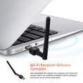 WiFi Adapter N 802.11 b/g/n Wi-Fi Dongle High Gain 300Mbps wireless Antenna wifi for computer. 